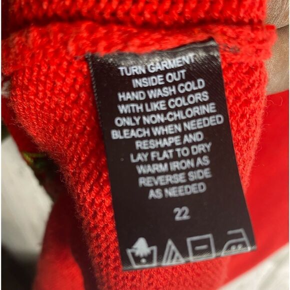 Christmas Sweater Vest Designers Originals Studio Joy Red Womens XL Button Up - Picture 6 of 6